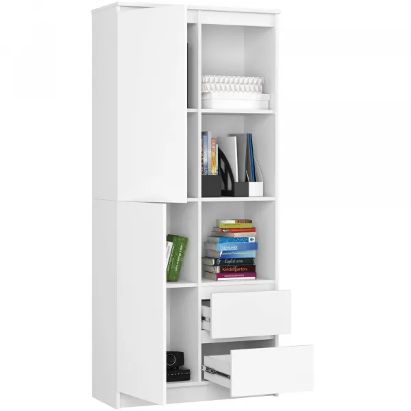 Ak furniture Skriňa Rexa 80 cm biela