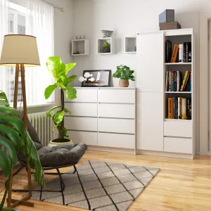 Ak furniture Skriňa Rexa 80 cm biela