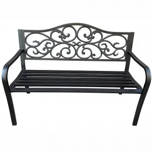 Ak furniture Zahradní lavička IRGA černá