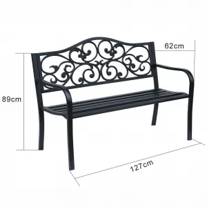 Ak furniture Zahradní lavička IRGA černá
