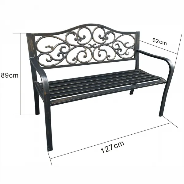 Ak furniture Zahradní lavička IRGA hnědá