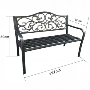 Ak furniture Zahradní lavička IRGA hnědá