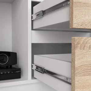 Ak furniture Skriňa Rexa 80 cm biela/dub sonoma