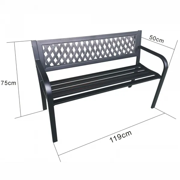 Ak furniture Zahradní lavička KALIA černá