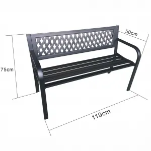 Ak furniture Zahradní lavička KALIA černá