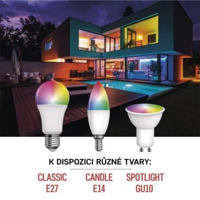 EMOS Inteligentná žiarovka GoSmart LED E27 9W 230V ZigBee RGB stmievateľná