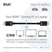 Kábel HDMI Club3D 2.1 Ultra High Speed HDMI™ 4K120Hz, 8K60Hz, 2m