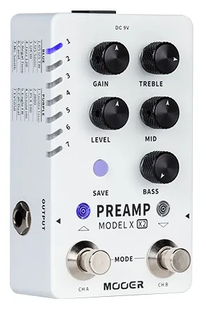 MOOER Preamp Model X2 Gitarový zosilňovač