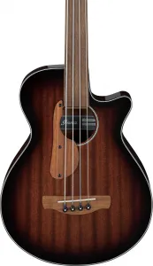 Ibanez AEGB 4-Str Fretless w/ Finger Rest Mahogany Sunburst High Gloss