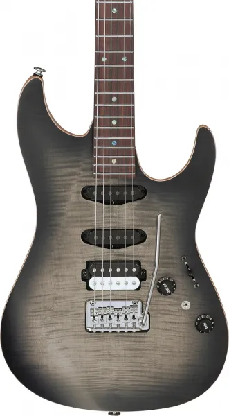 Ibanez Tom Quayle TQM2 Charcoal Black Burst Flat