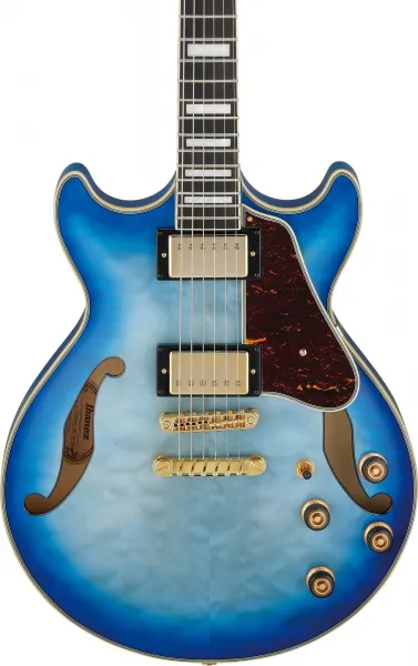 Ibanez AM93QM-JBB Jet Blue Burst Semiakustická gitara