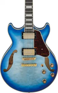 Ibanez AM93QM-JBB Jet Blue Burst Semiakustická gitara