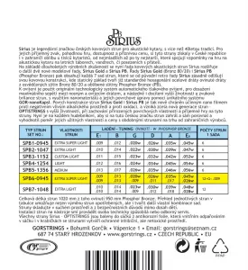 Gorstrings Sirius SPB6-0945 Struny pre akustickú gitaru