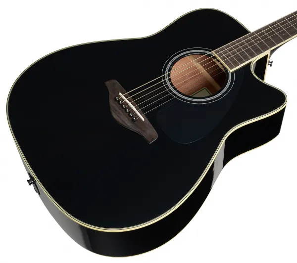 Yamaha FGC-TA Black Elektroakustická gitara Dreadnought