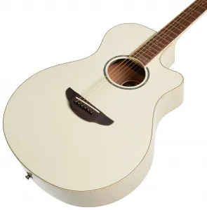 Yamaha APX600 Vintage White Elektroakustická gitara Jumbo