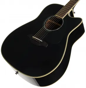 Yamaha FGX830C Black Elektroakustická gitara Dreadnought