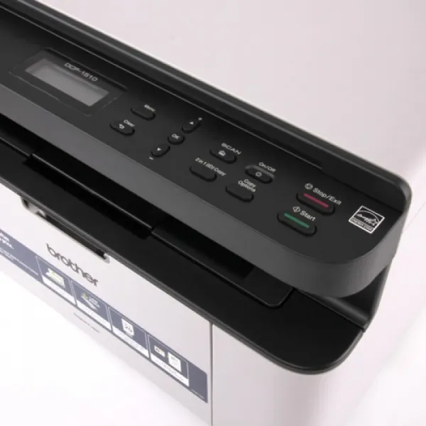Multifunkčný laserový prístroj BROTHER DCP-1510E - A4, skenovanie A4, 20 str./min., 16 MB, 600x600kopírovanie, GDI, USB, biely