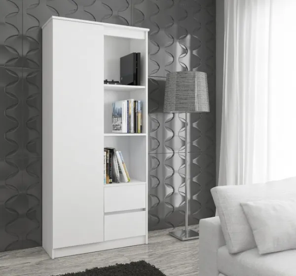 Ak furniture Skriňa Rexa 80 cm biela
