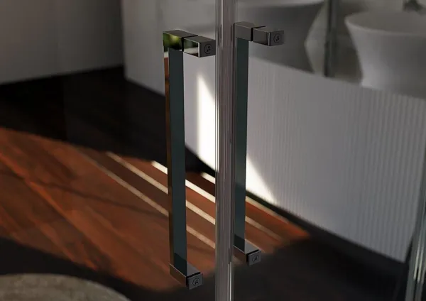 FORTE - Sprchové dvere URBAN ESSENCE N1FS - Farba rámu zásteny - Hliník ossidato, Rozmer A - 100, Smer zatváranie - Ľavé (SX), Výplň - Číre bezpečnostné sklo - 6 mm BEN10SXA1