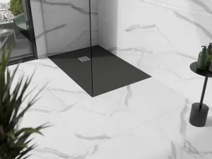 MEXEN - Stone+ sprchová vanička obdĺžniková 100x80, antracit 44718010