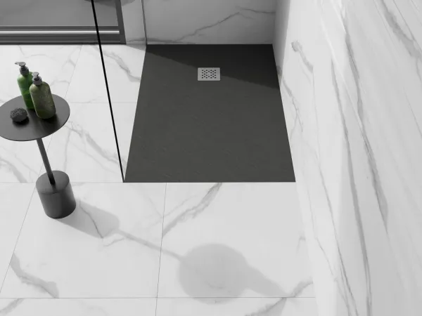 MEXEN - Stone+ sprchová vanička obdĺžniková 100x80, antracit 44718010