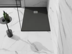 MEXEN - Stone+ sprchová vanička obdĺžniková 100x80, antracit 44718010
