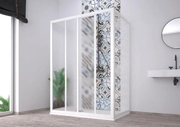 FORTE - Sprchové dvere PORTA NEW - FARBA rámu - Biela, Rozmer A - 100 - 110 cm OLNNC1FS110031