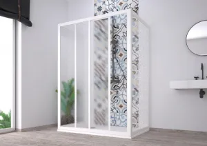 FORTE - Sprchové dvere PORTA NEW - FARBA rámu - Biela, Rozmer A - 100 - 110 cm OLNNC1FS110031