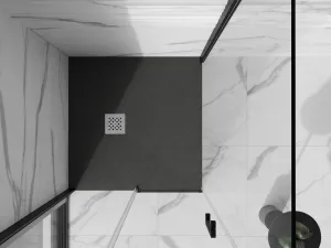 MEXEN - Stone+ Sprchová vanička štvorcová 100x100, antracit 44711010