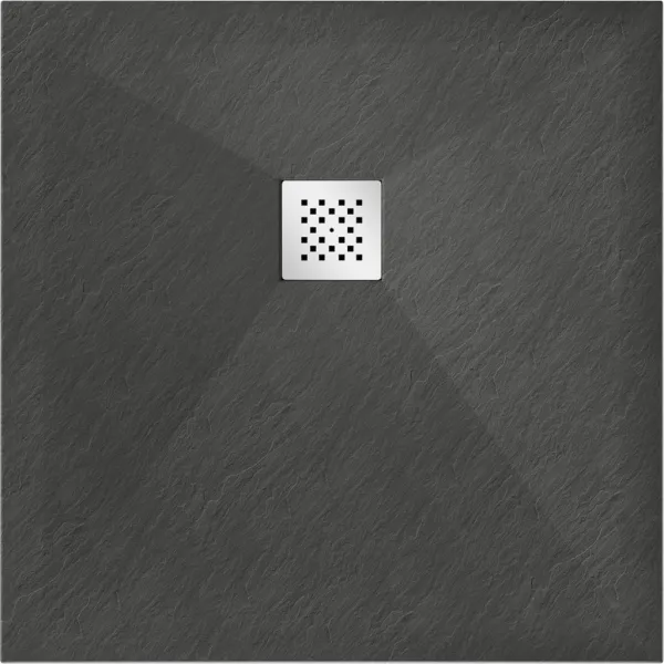 MEXEN - Stone+ Sprchová vanička štvorcová 100x100, antracit 44711010