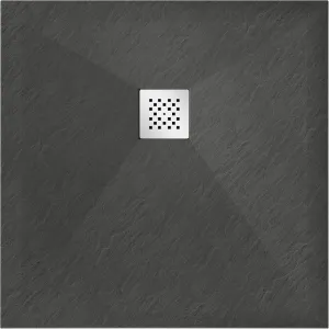 MEXEN - Stone+ Sprchová vanička štvorcová 100x100, antracit 44711010
