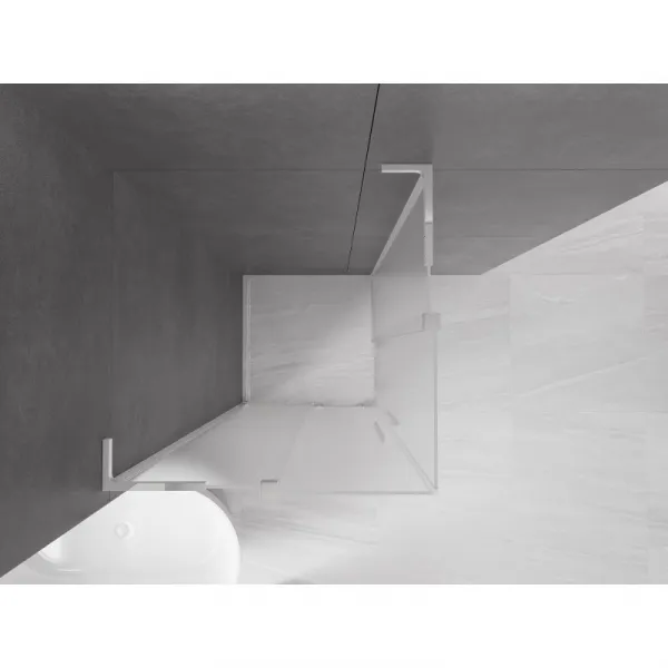 MEXEN/S - Velar L Duo sprchovací kút, posuvné dvere 80 x 80, dekor, chróm 871-080-080-02-33-01