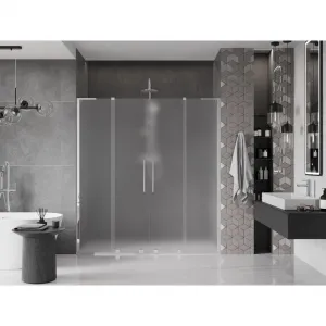 MEXEN/S - Velar L Duo posuvné sprchové dvere 200, dekor, chróm 871-200-003-32-01