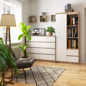 Ak furniture Skriňa Rexa 80 cm dub sonoma/biela