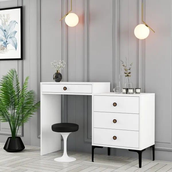 Kalune Design Toaletný stolík Lisbo biely