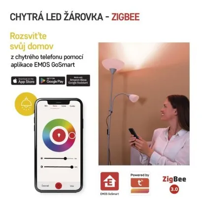 EMOS Inteligentná žiarovka GoSmart LED E27 14W 230V ZigBee RGB stmievateľná