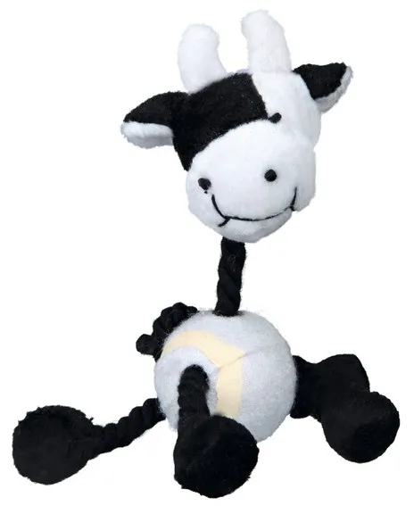 Hracka rope toys with tennis ball 16 cm