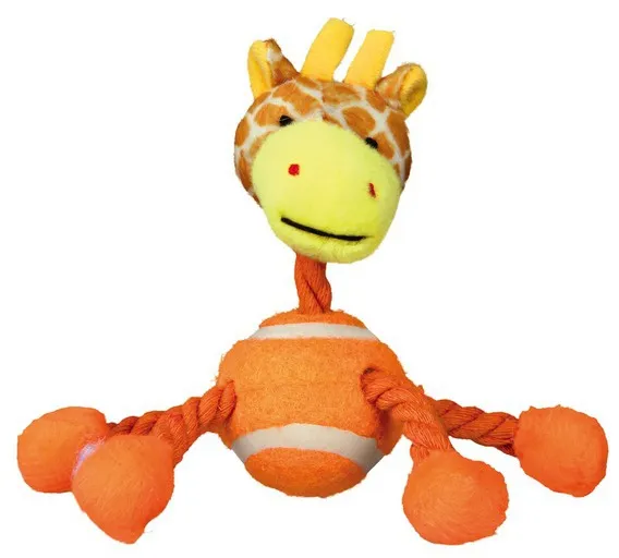 Hracka rope toys with tennis ball 16 cm