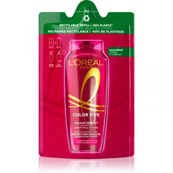 L'Oréal Paris Elseve Color Vive náhradná náplň do šampónu, 250 ml 1ks