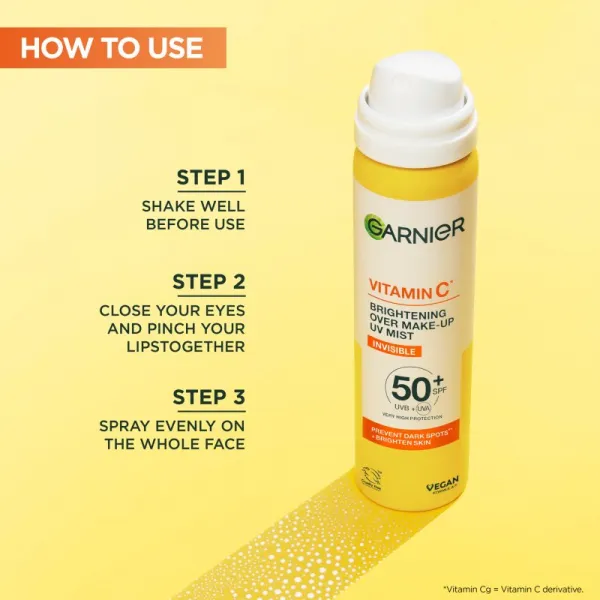 Garnier Vitamin C pleťová hmla (rozjasňujúci) SPF 50+ 75 ml