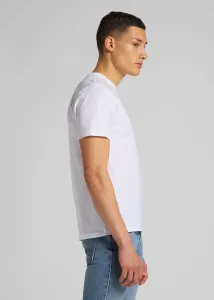 LEE Pánske tričko  L60UFQ12 SS PATCH LOGO TEE WHITE Veľkosť: M