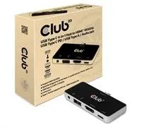 Club3D hub pro mobilní telefony USB Type C 4-in-1 Hub to HDMI™ 4K60Hz USB Type C PD / USB Type A / Audio jack