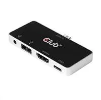 Club3D hub pro mobilní telefony USB Type C 4-in-1 Hub to HDMI™ 4K60Hz USB Type C PD / USB Type A / Audio jack