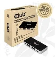 Club3D hub pro mobilní telefony USB Type C 4-in-1 Hub to HDMI™ 4K60Hz USB Type C PD / USB Type A / Audio jack
