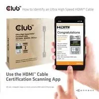 Club3D Kabel Ultra Rychlý HDMI™ Certifikovaný, 4K 120Hz, 8K60Hz, 48Gbps M/M, 3m, 28 AWG