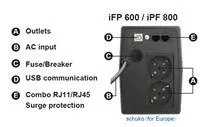 Fortron UPS FSP iFP 600, 600 VA / 360W, LCD, lineárne interaktívne