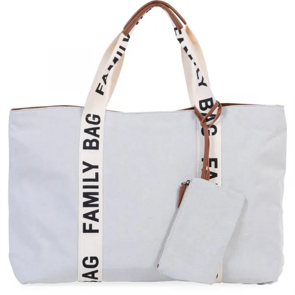 Childhome Family Bag Canvas Off White cestovná taška 55 x 40 x 18 cm 1 ks