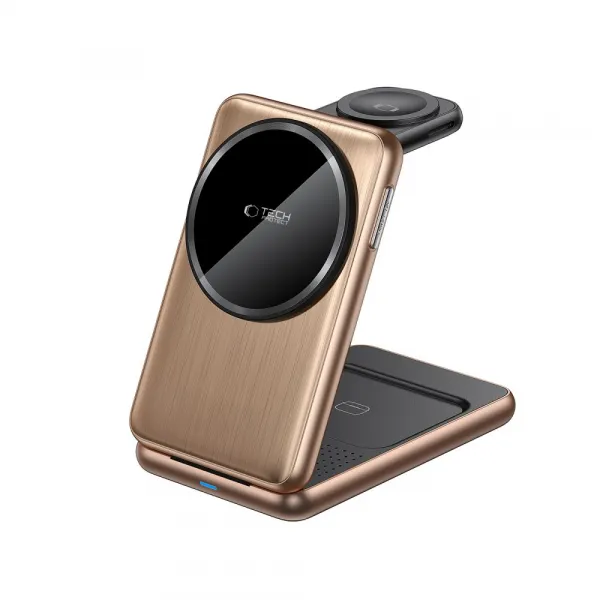Tech-Protect A42 3in1 MagSafe Wireless Charger - Desert Gold