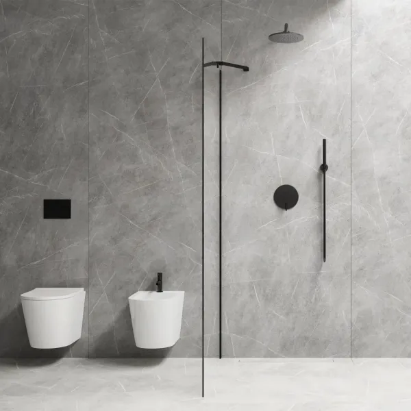 OMNIRES - MARINA walk-in, 90 cm čierna mat / transparent /BLMTR/ DNR90XBLTR