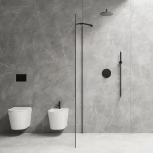 OMNIRES - MARINA walk-in, 90 cm čierna mat / transparent /BLMTR/ DNR90XBLTR